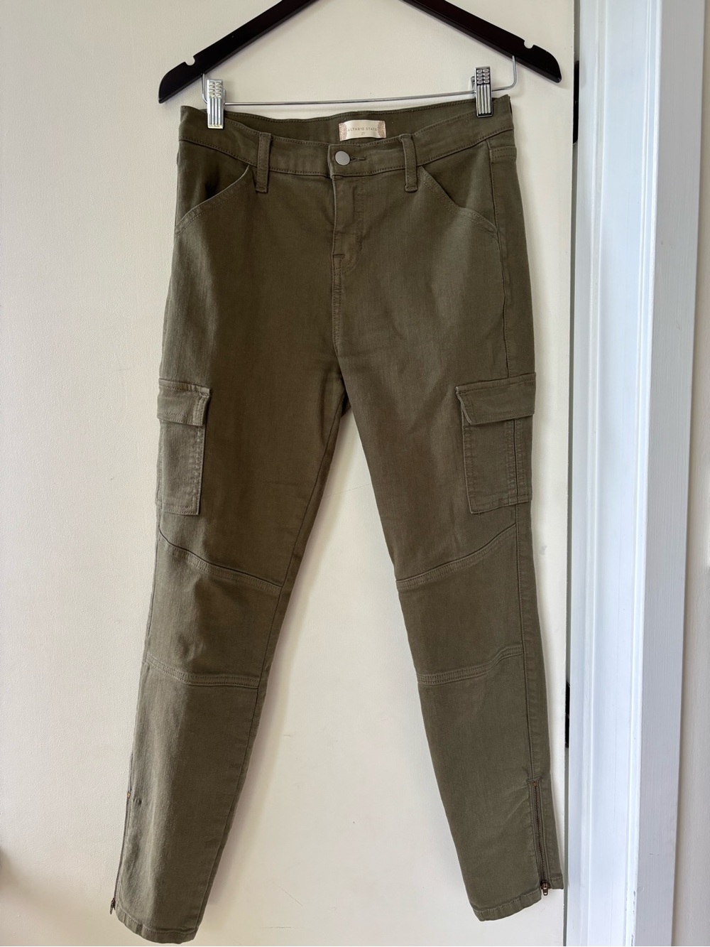Altar’D State Olive Green Cargo Stretchy Skinny Jeans - Women sz 27